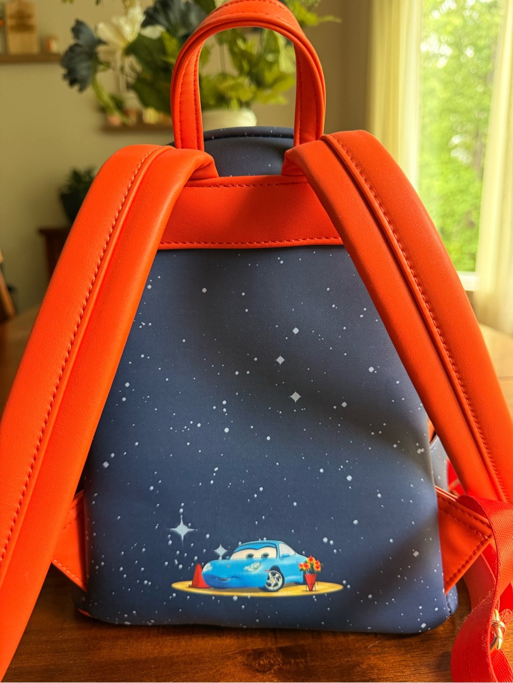 Disney Lightning McQueen Cozy Cone Motel Mini Backpack - Navy & Orange & Red - Picture 2 of 8